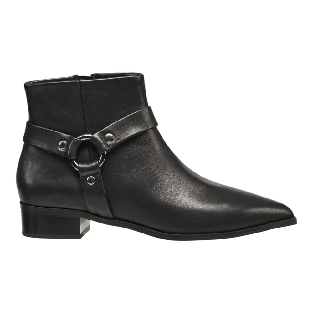 French Connection Women's Lilly Leather Ankle Booties Black Size 8 1/2 - Picture 2 of 4